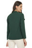 back view-  Women's Green Button-Up Dress Shirt