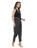 Right hand side view-Floral Black Jumpsuit