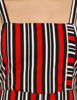 zoom view-Red and White Striped Jumpsuit