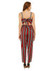 back view-Red and White Striped Jumpsuit