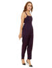 Right hand side view-Black and Red Striped jumpsuit 