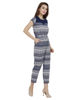 Right hand  side view-   Blue Paisley Jumpsuit 