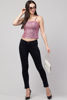 Right hand  side view-   Women's Pink Sequin Top 