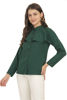 Left hand side view-Green Long Sleeve Top