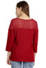 Back view- Burgundy Lace Top